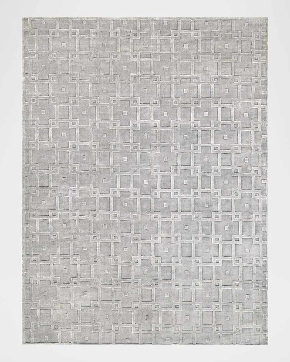 Camora Hand-Loomed Silver Rug, 10' x 14'